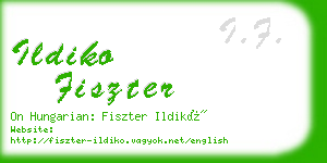 ildiko fiszter business card